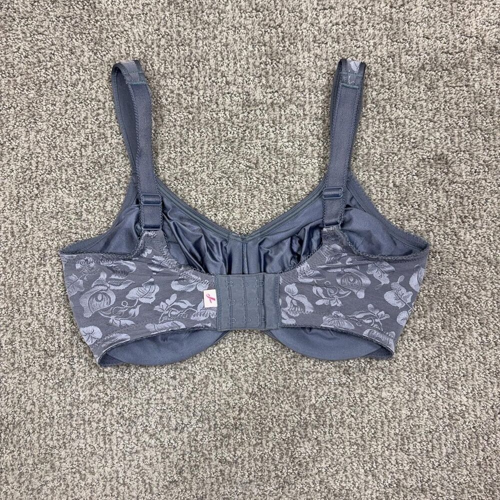 Wacoal Bra Womens 34DDD Gray Floral Jacquard T Shirt Underwire Everyday Layering - Picture 2 of 8